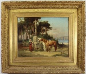 The Meeting Place by Frederick Arthur Bridgman