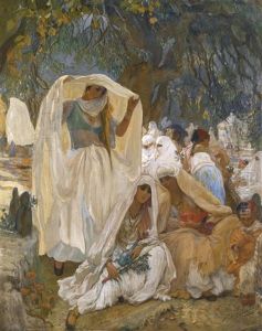 Women Of Blidah On The Day Of The Prophet by Frederick Arthur Bridgman
