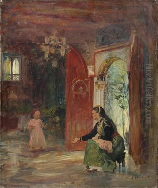 Scene D'interieur Dans Un Palais Oriental - view 1