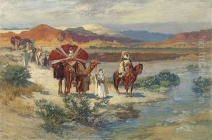 A Caravan In The Desert by Frederick Arthur Bridgman