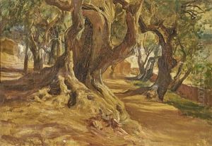 Tree Trunk by Frederick Arthur Bridgman