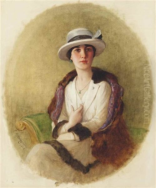 Portrait Of A Lady With A White Hat - view 1