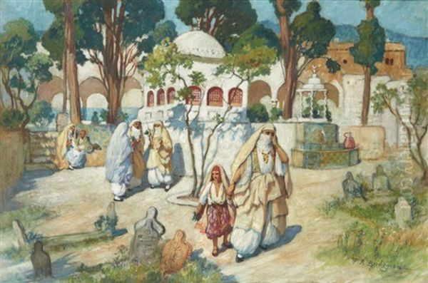 Animation Aupres D'un Mausolee Liveliness Near A Mausoleum - view 1