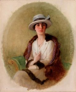 Jeune Femme Assise A L'etole De Fourrure Jeune Femme Assise A L'etole De Fourrure