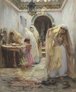 Women At The Fountain by Frederick Arthur Bridgman