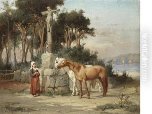 The Meeting Place by Frederick Arthur Bridgman