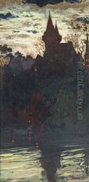 Le Chateau Du Henant Au Clair De Lune - view 1