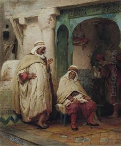 La Conversation, Alger by Frederick Arthur Bridgman