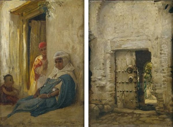 Jeunes Filles Orientales Dans Une Ruelle (+ Porte De Constantine; Pair) - view 1