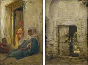 Jeunes Filles Orientales Dans Une Ruelle (+ Porte De Constantine; Pair)