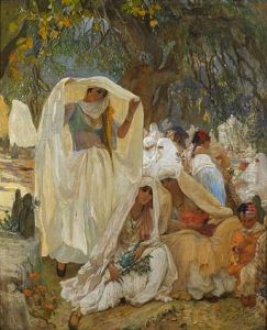 The Day Of The Prophet At Blidah, Algeria by Frederick Arthur Bridgman
