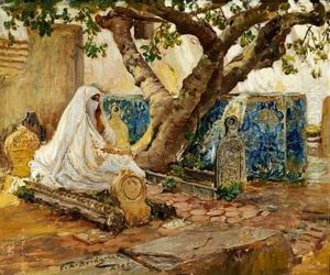 Arab Woman On A Cemetery In Algiers