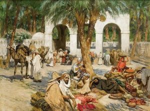Le Fondouk A Laghouat by Frederick Arthur Bridgman