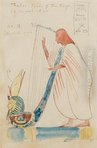 Egyptian Tomb Painting And Relief Studies (10 Works) - view 1