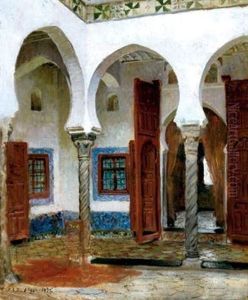 Interieur Du Palais Ottoman D'alger by Frederick Arthur Bridgman