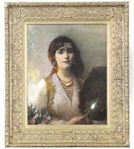 Orientale A L'eventail by Frederick Arthur Bridgman