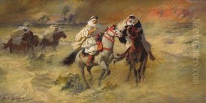 Sandstorm In Biskya by Frederick Arthur Bridgman