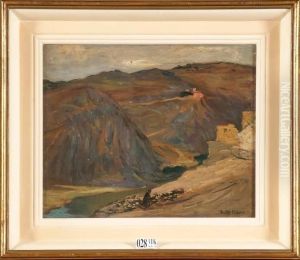 Paysage Anime En Afrique Du Nord by Fernand Allard L'Olivier