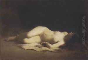 Nude Reclining by Frederick Arthur Bridgman