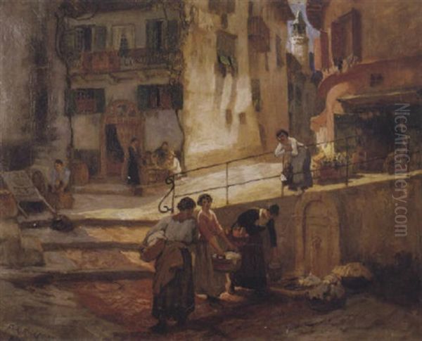 A Continental Cityscape With Figures - view 1