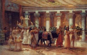 The Procession Of The Sacred Bull "apis" by Frederick Arthur Bridgman