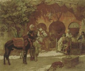 An Arab Cafe by Frederick Arthur Bridgman