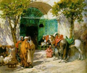 North African Plaza by Frederick Arthur Bridgman