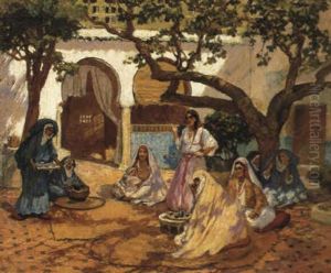 Femmes Dans Un Patio