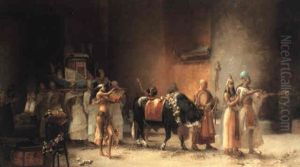 Sketch For The Procession Of The Apis Bull by Frederick Arthur Bridgman
