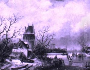 Hollandische Winterlandschaft by Frederick Arthur Bridgman