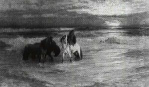 Last Glow: Tangiers by Frederick Arthur Bridgman