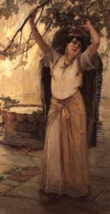 A Harem Girl by Frederick Arthur Bridgman