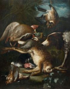 Un Epagneul Guettant Un Trophee De Chasse by Bernaert De Bridt