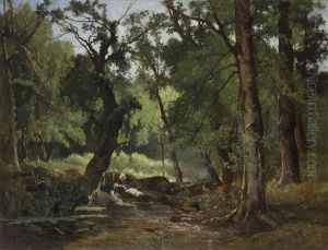 Les Lavandieres by Jacques Alfred Brielman