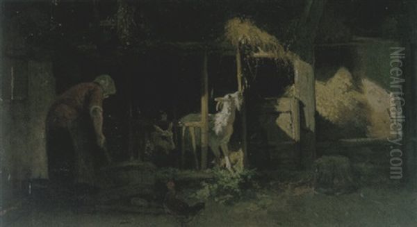 Stalinterieur Met Geiten - view 1