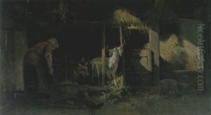 Stalinterieur Met Geiten Stalinterieur Met Geiten