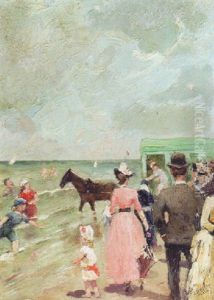 A Summer Day At The Beach by Arthur Henri Christiaan Briet