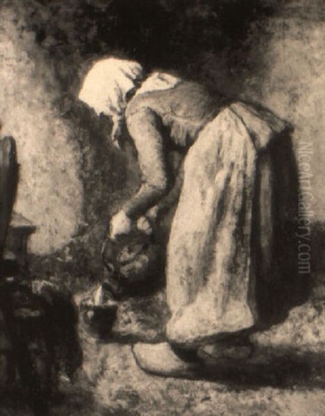 A Peasant Woman In An Interior - view 1