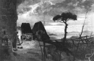 A Village By The Sea At Sunset A Village By The Sea At Sunset