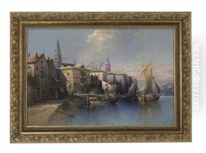 Fishing Boats In The Harbor by Nicholas Briganti