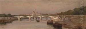 On The Bank Of The Seine by Silvio Allason