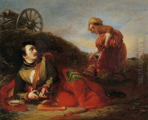 A Scene From The Adventures Of Ferdinand Count Fathom By Tobias Smollet: A Wounded Officer Of Hussars...