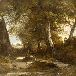 Waldinneres Mit Figurenstaffage Waldinneres Mit Figurenstaffage
