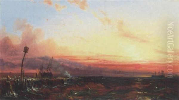 Coastal Scene At Sunset - view 1