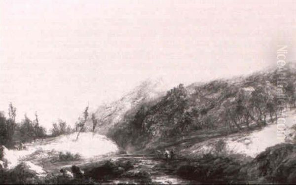 Goatherders In A Swiss Alpine Landscape - view 1