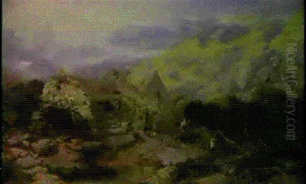 A Watermill In The Welsh Mountains - view 1