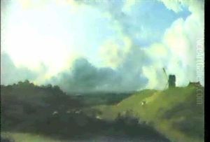 Aufziehendes Gewitter. by Henry Bright