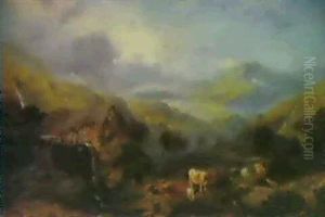 A Mill In The Welsh Mountains by Henry Bright