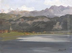 Sommerliche Seeuferpartie by Luigi Brignoli