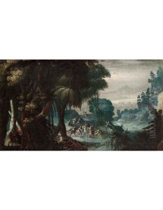 Paesaggio Con Scena Di Agguato by Mattheus Bril the Younger